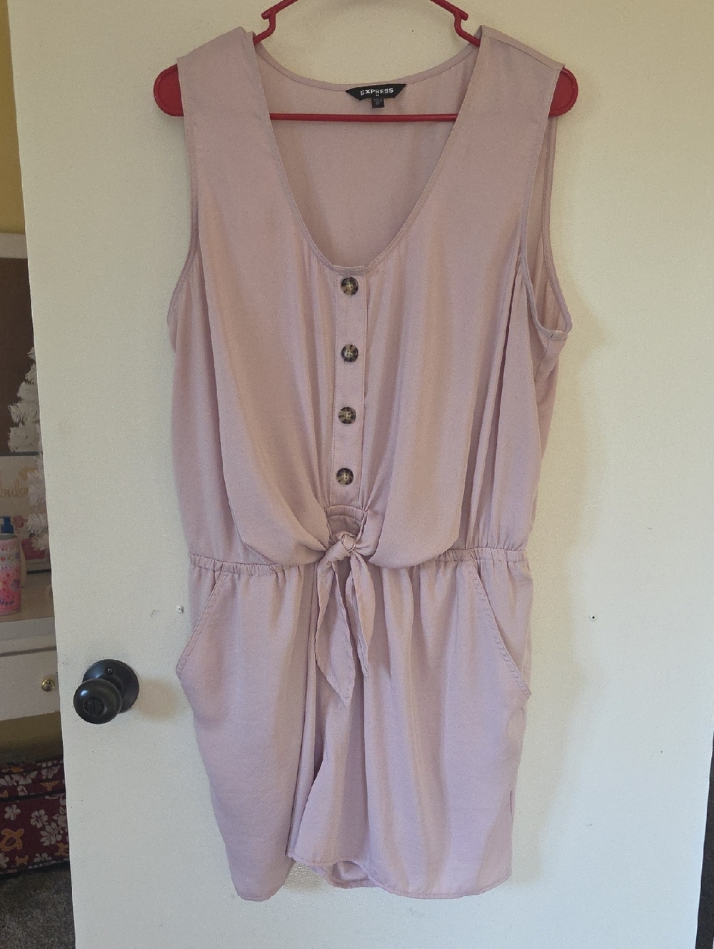 Express Dusty Mauve, Pale Blush Pink Romper XL